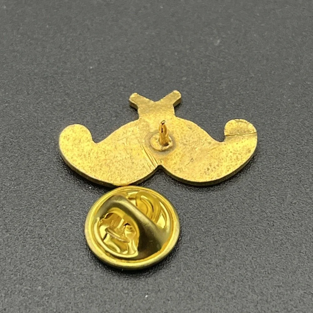 Vintage Outlaw Inn Mustache Lapel‎ Hat Pin